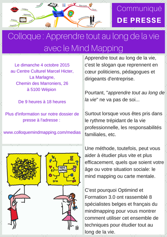 Communiqué de presse du colloque apprendre tout au long de la vie avec le mindmapping